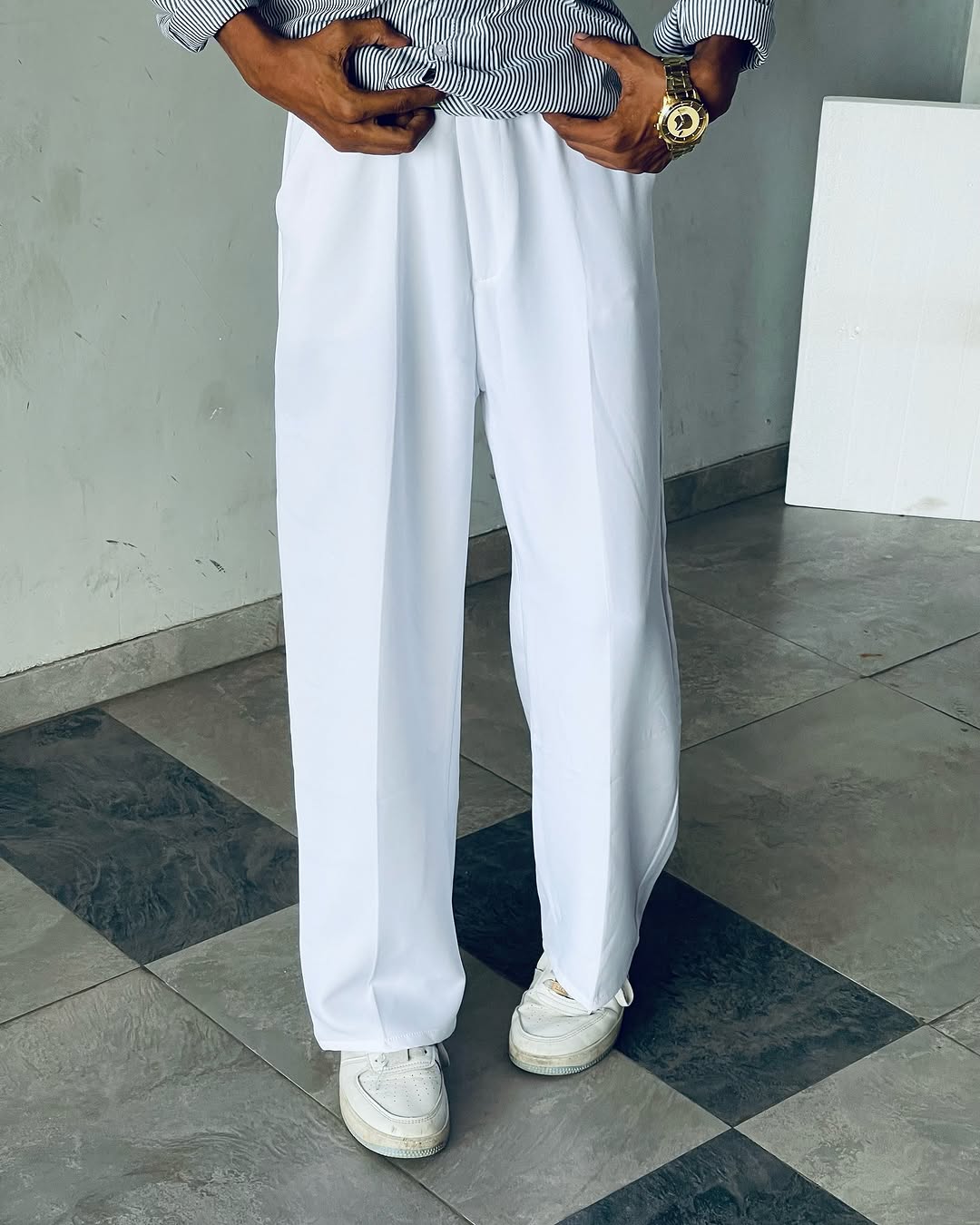 White Korean Pants – Premium Relaxed Fit