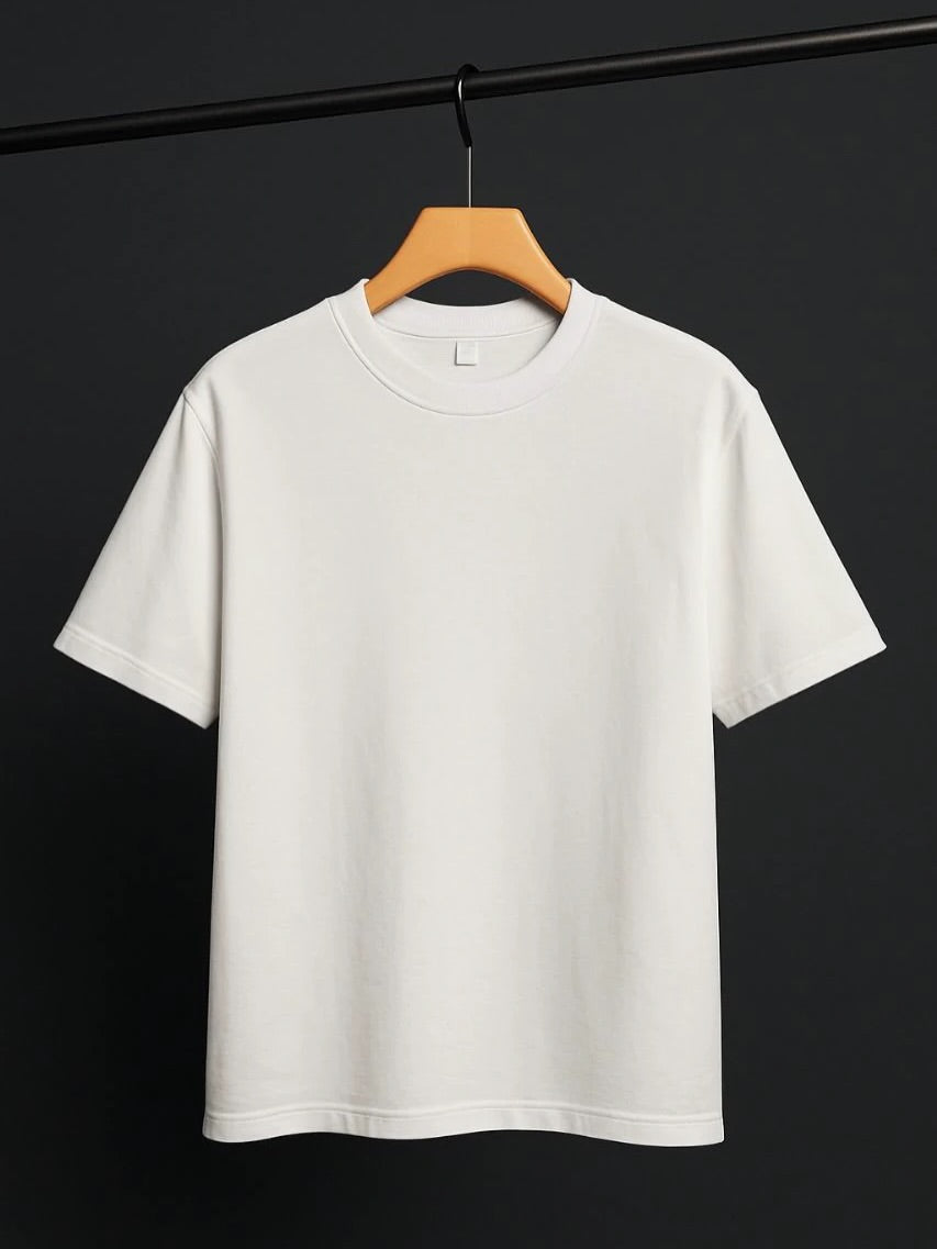 White Plain Premium T-Shirt – Classic Everyday Essential