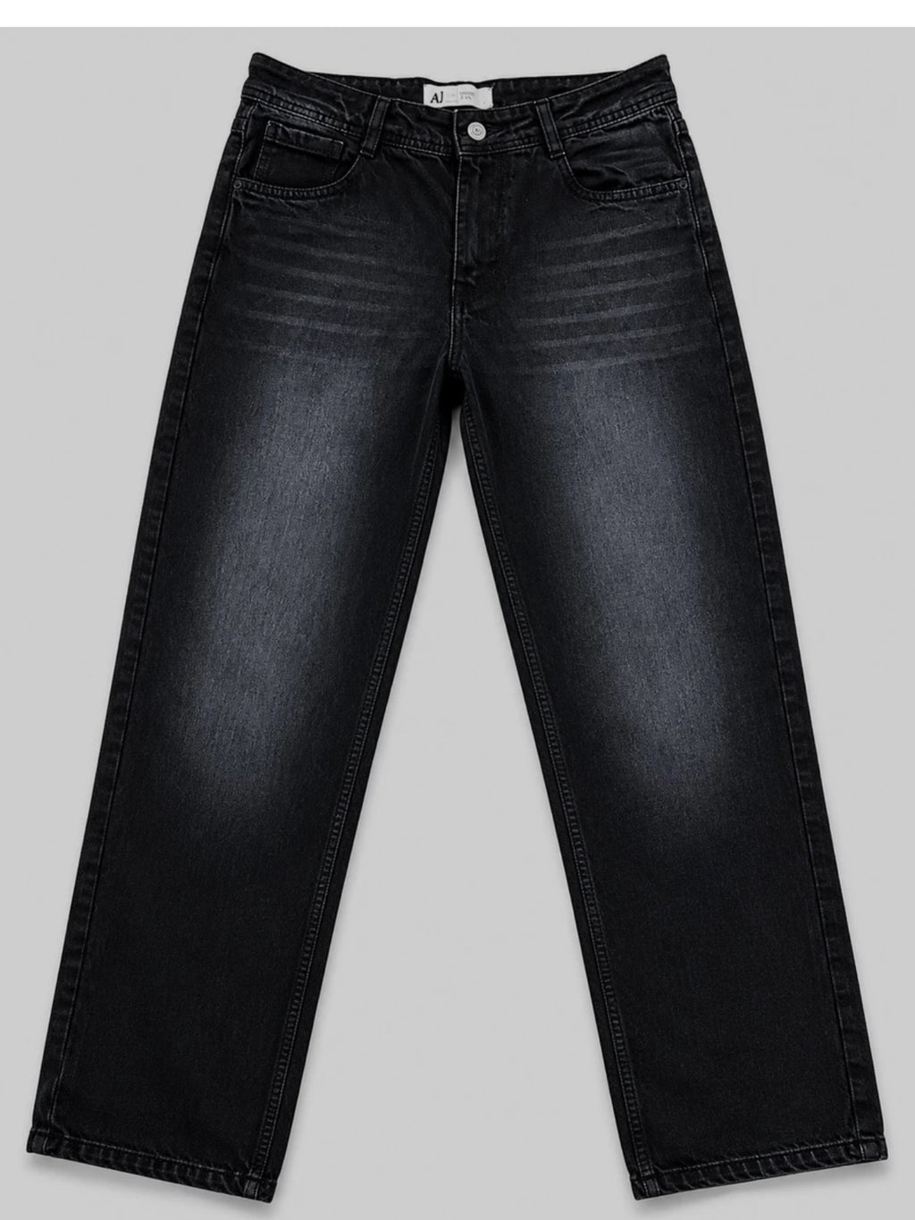 StreetMart Black Relaxed Fit Baggy Jeans