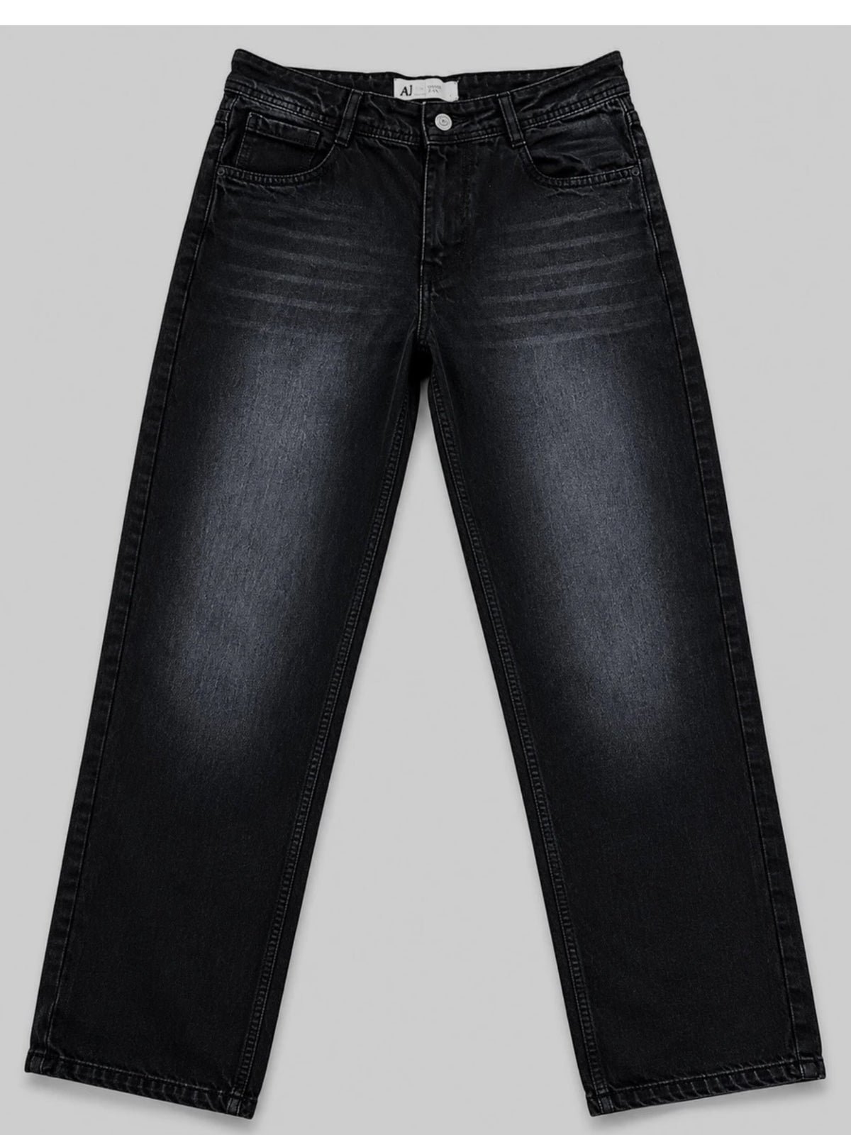 StreetMart Black Relaxed Fit Baggy Jeans