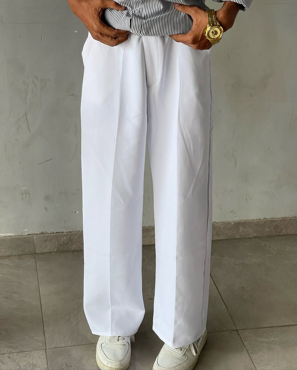 White Korean Pants – Premium Relaxed Fit