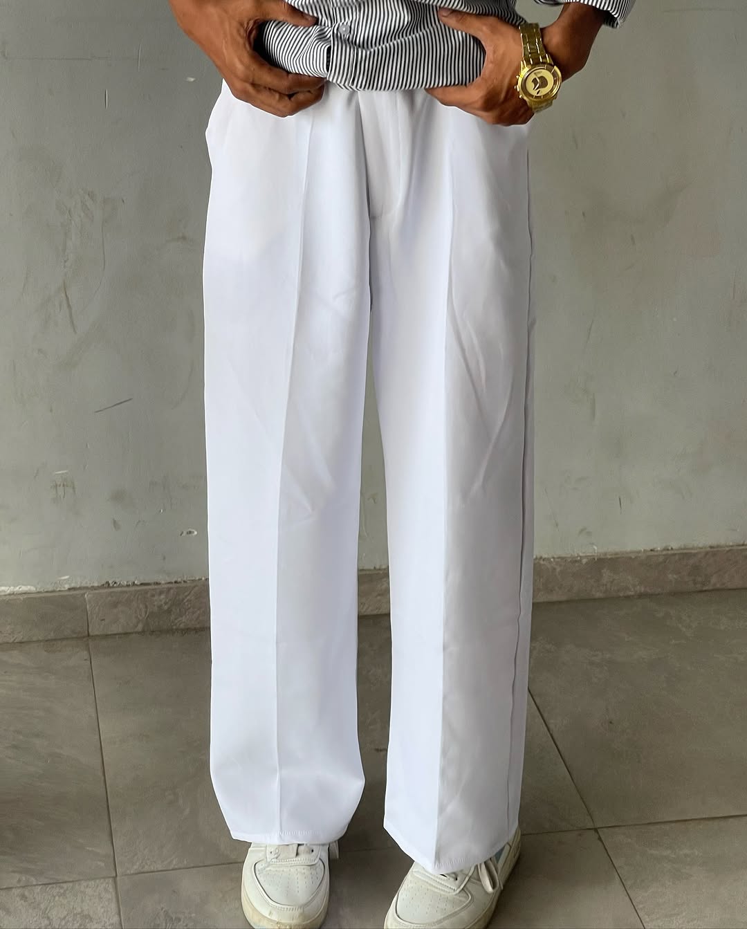 White Korean Pants – Premium Relaxed Fit